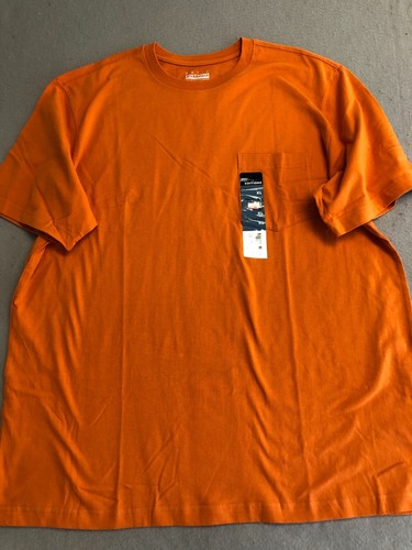 Basic Editions T Shirt Mens XL New Orange Cotton Pocket Art Project Tee - 第 1/5 張圖片