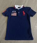 Polo Ralph Lauren Polo Shirt USA Flag Youth Kids Boys Small 8 Big Pony