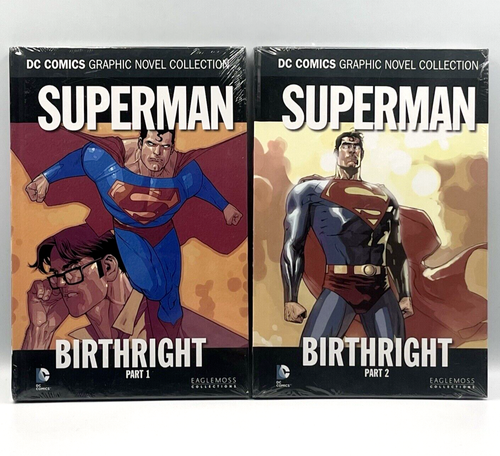 SUPERMAN Birthright Part 1 & 2 DC Graphic Novel Hardbacks Eaglemoss New Sealed