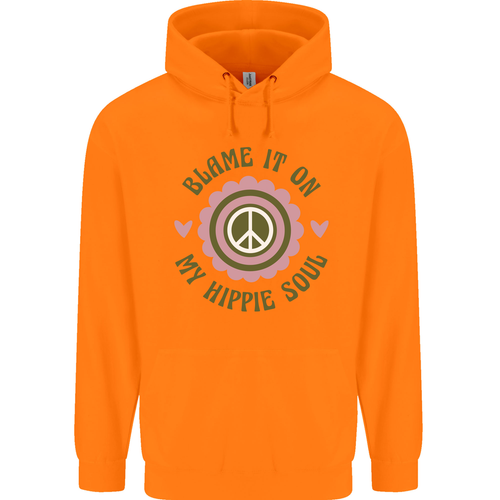 Blame It on My Hippy Soul 60s 70s Flower Power Childrens Kids Hoodie - Picture 9 of 23