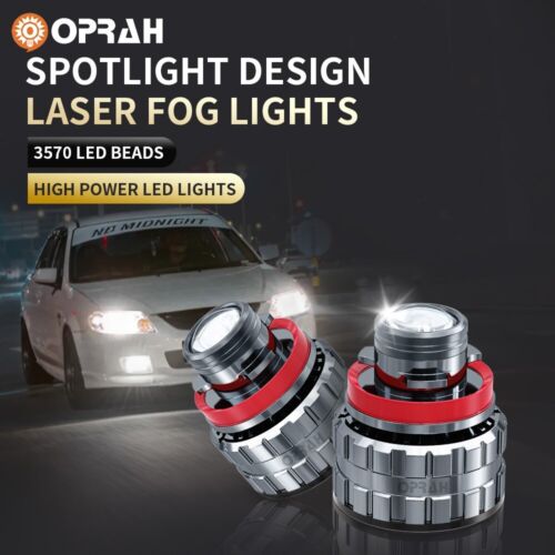 2X H7 LED Laser Headlight Bulbs Projector Auto Fog Lights Ice Blue 8000K OPRAH - Picture 4 of 18