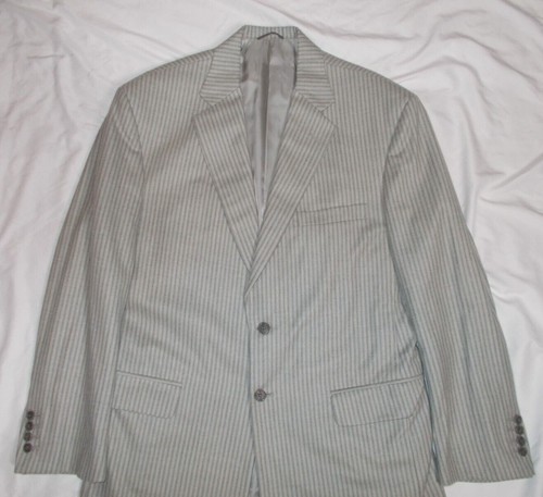 Tom James Holland & Sherry Herren 46 R MASSANFERTIGUNG Anzug GRAU Streifen Wolle Custom - Bild 7 von 19