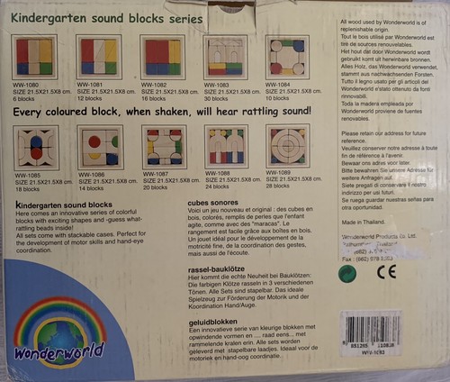 High quality smooth wooden sound blocks for toddler sensory educational toys - Picture 4 of 5