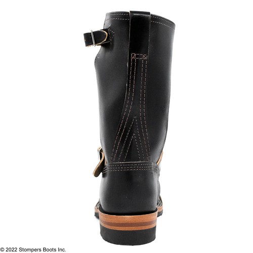 Mister Lou” 10" Engineer Boots – Black Horsehide | Dr. Sole Half Sole | USA - Picture 5 of 7