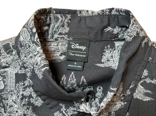 DISNEY Haunted Mansion Shirt Size SMALL Black Graveyard Ghost Our Universe - Picture 2 of 9