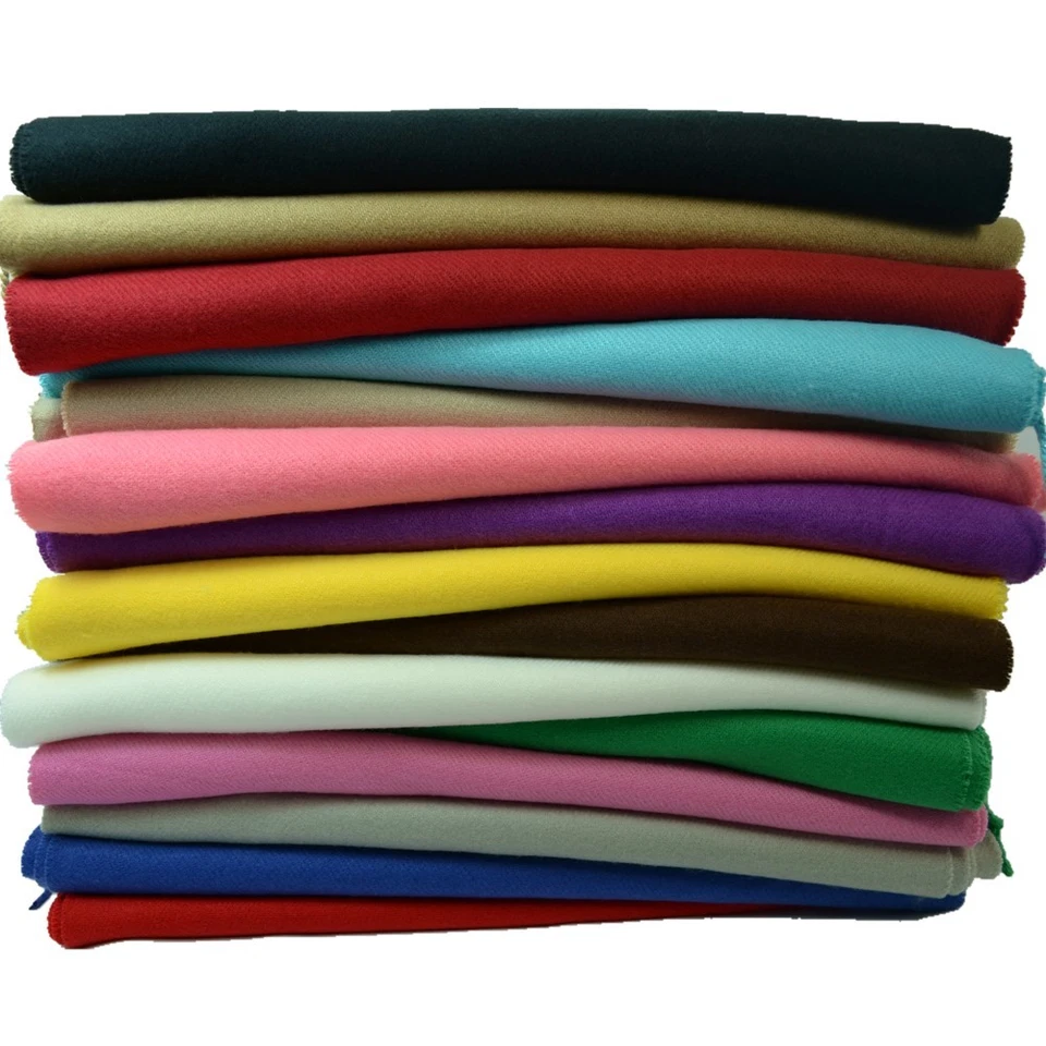 Hombres Mujeres Unisex 100% Cachemira Bufanda Envoltura Pura Color Sólido Lana Suave Escocia Foto 2 de 3