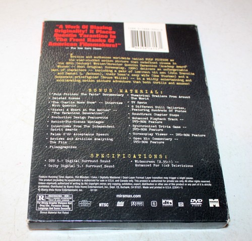 Pulp Fiction (DCD, Collector's Edition) MISSING DISC 1, Quentin Tarrantino - Picture 2 of 2