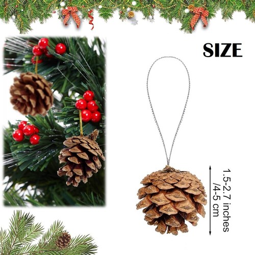 32× Christmas White+Natural Pine Cones Rustic Pinecones Bulk Xmas Tree Ornaments - Picture 10 of 12