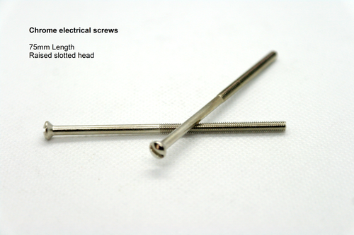 Viti Elettriche 75mm per Prese Spine Interruttori Finitura Nero Zinco Ottone Cromato - Foto 10 di 12
