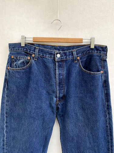 ๐น Vintage Mens Levis Strauss & Co 501 XX Button Fly Denim Jeans Size W 36 L 34 - Foto 2 di 6