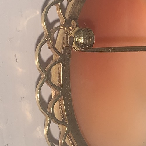 Beautiful 9ct Gold Fully Hallmarked Cameo Brooch WJP Birmingham 1960’s 10.70 g - Picture 9 of 17