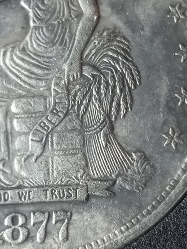 1877-S Dollaro commerciale, VF argento $ - Foto 8 di 8