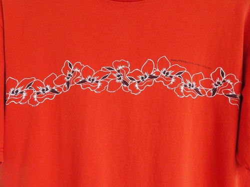 L/XL Vtg 90s Y2K Nautica Competition Flower Stripe Double Sided Surf Skate Tee - Picture 3 of 6