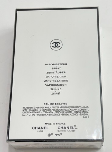 Chanel N°5 L'eau Eau de Toilette 3.4 fl oz / 100 ml Spray New In Box Sealed - Picture 3 of 3