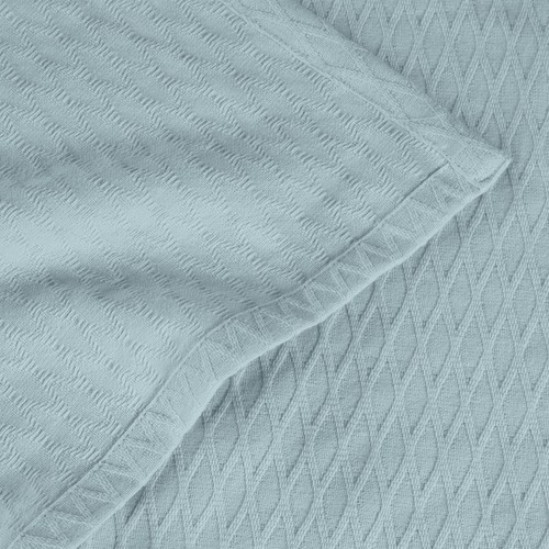 100% Cotton Modern Geometric Diamond Weave Solid All Season Blanket Bed Throw - Picture 26 of 172
