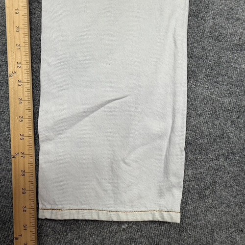 Levis 501 - 90s - USA Straight Leg Jeans White Bleached 29x32 - Picture 9 of 10