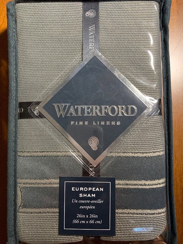 Waterford Dimitrios Jacquard Bronze & Charcoal ONE Euro Sham 26" x 26" New - Picture 3 of 7