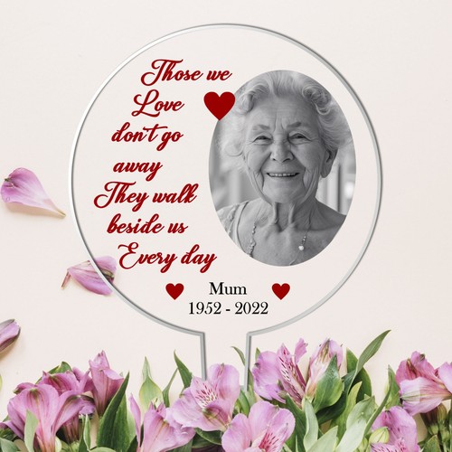 Personalised Photo Bereavement Memorial Grave Memory Plaque Acrylic Garden Sign - Picture 14 of 16