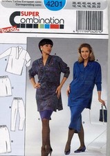 1980's VTG Burda Misses' Top,Skirt,Pants Pattern 4201 Size 12-22 UNCUT