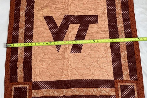 Lot Virginia Tech Hokies Hand Made Quilt And Plush Hand Finger Stadium Blanket - Picture 3 of 7