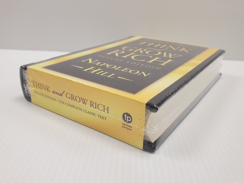 Think and Grow Rich HC Book Deluxe Edition Vegan Leather Napoleon Hill Sealed - Picture 5 of 5