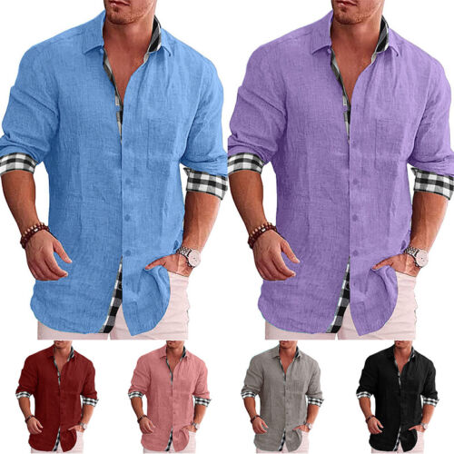 Camisas para hombre Prendas para el torso Verano Mangas Informales Botones Sueltos Camiseta Blusa de # |