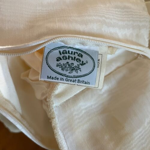 Vintage 70er Jahre Laura Ashley Brautkleid Gr. 12 US, off white, ivory - Bild 13 von 19