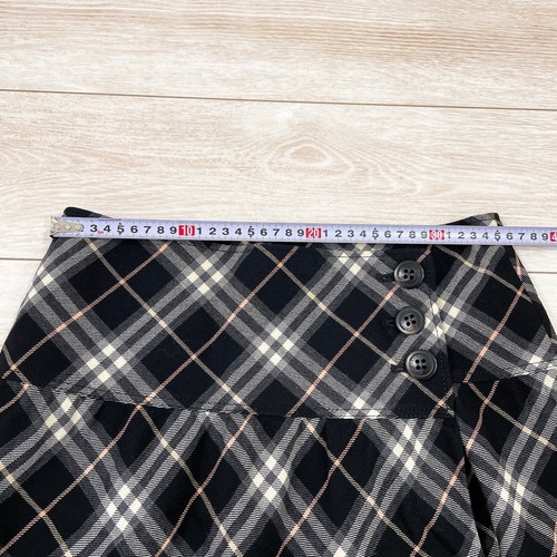 Burberry Blue Label Wool Wrap Skirt Woman 38/XS-S Nova Check Black Japan Used - Bild 13 von 17