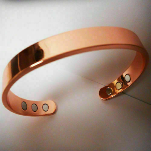 Pure Copper Bracelet Magnetic Arthritis Therapy Energy Healing Pain Relief Gift - Picture 1 of 12