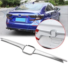 Chrome Auto Rear Trunk Garnish Tailgate Lid Cover Trim For Honda Accord 2018-up