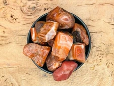 5 PCS Natural Raw Carnelian Stone Rough Red Agate Gemstone Mineral Specimen