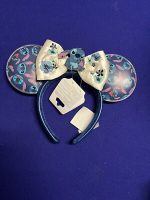 NWT Stitch All Over Print AOP Bow Ears Headband Disney Parks Stitch Experiment 626 From Lilo and Stitch 3D Printed Mickey  main image 4