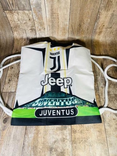 Juventus FCB Futbol Soccer Draw String Gym Bags Appx: 18" X 15" Free Shipping - Picture 3 of 3