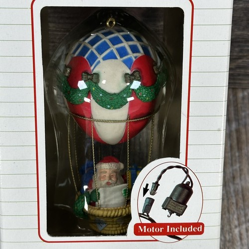 Vintage 1989 Noma Ornamotion Rotating Christmas Ornament Balloon Ride Santa 2310 - Picture 2 of 8