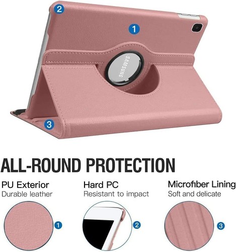 Samsung Galaxy Tab A8 10.5" 2022 (SM-X200) 360 Smart Leather Rotating Case Cover - Picture 10 of 37
