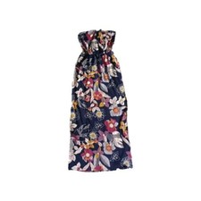 Next Stapless Maxi Dress Size 10 Floral Multi Coloured Navy holiday boho beach 