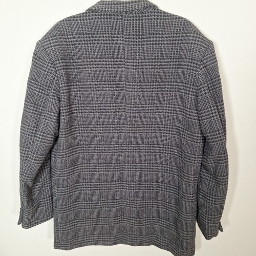 Vtg Perry Ellis Italy Wool Cashmere Plaid Blazer Sport Coat Heavy Men Size Large - Picture 6 of 8