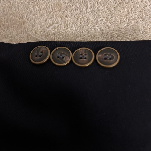 Joseph & Feiss Gold Men's Classic Fit 46R Dark Blue 2 Button Sport Coat Jacket - Picture 7 of 9