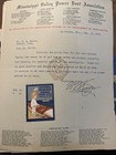 Vintage Poster Stamp Label NATIONAL MOTOR BOAT SHOW Chicago NY 1915 On Letter — photo 1