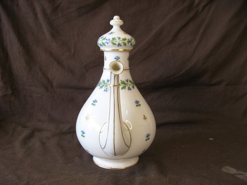 Superbe cafetière porcelaine signée Dubois Tours datant vs 1880 Jacob Petit ? - Afbeelding 4 van 14