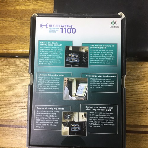 Logitech Harmony 1100 Universalfernbedienung 915-000074 Handbuch Disk Originalverpackt - Bild 10 von 12