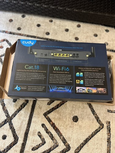 Cudy 4G LTE Cat 18 WiFi 6 Router, modem 4G LTE do 1,2 Gbps, chipset Qualcomm E - Zdjęcie 4 z 4