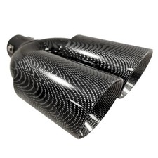 Auspuffblende Endrohr Endstücke Doppel Carbon Edelstahl Für VW Jetta Passat Polo