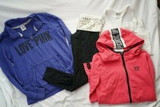 Women's Lot 4 VICTORIA'S SECRET LOVE PINK Yoga Pants, Shirts  Sweatshirt Sz S