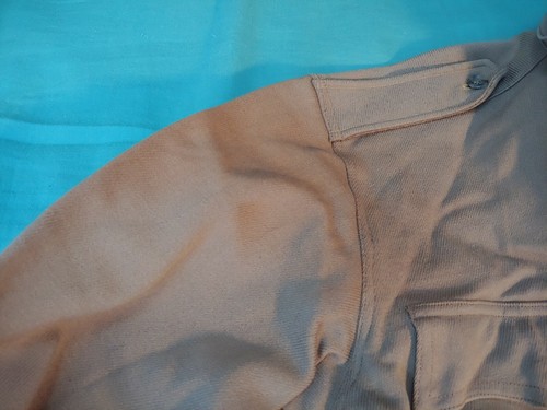 Giacca da lavoro vintage anni '60 indossata da uomo marrone chiaro doppia maglia tasca taglia grande? - Foto 7 di 12