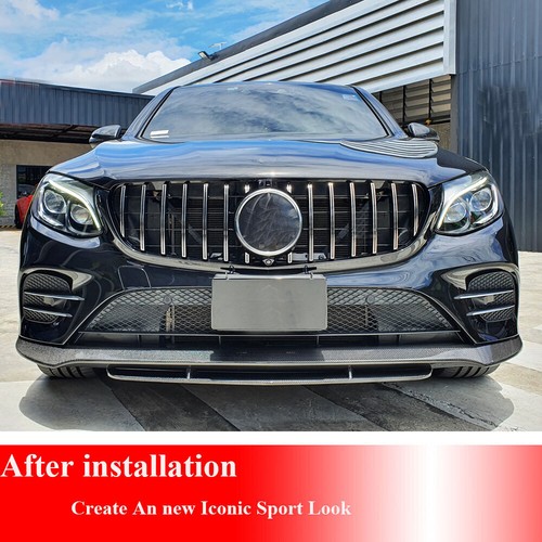 REAL CARBON Front Bumper Lip Spoiler For Benz X253 GLC250 GLC300 GLC43  15-18 - Bild 5 von 15