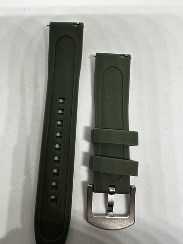 20mm Green Silicon Watch Strap Band Quick Release - Picture 3 of 4