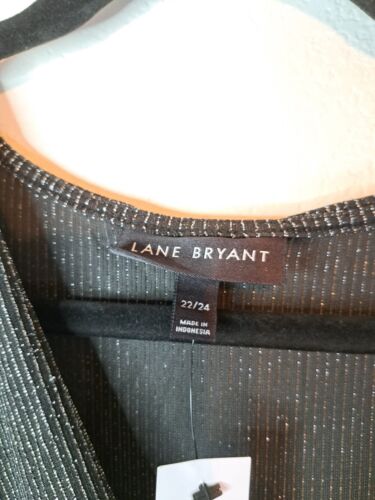 NWT Lane Bryant Metallic Sleeveless Jumpsuit Size 22/24 Belted Pockets Wide Leg - Picture 7 of 13