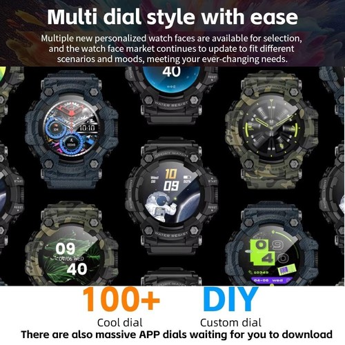 Robust Smartwatch LOKMAT ATTACK-GT Bluetooth-Anrufe 5ATM Wasserdicht Taschenlamp - Bild 17 von 26