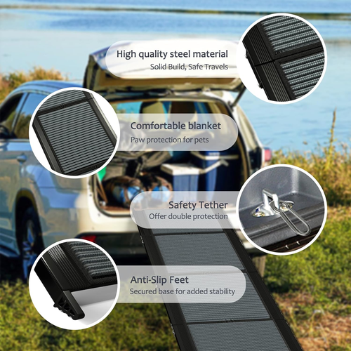 Portable Dog Ramp For Large Dogs Non-Slip Supports Up to 250LBS 71” Pet Ramp For - Picture 6 of 9